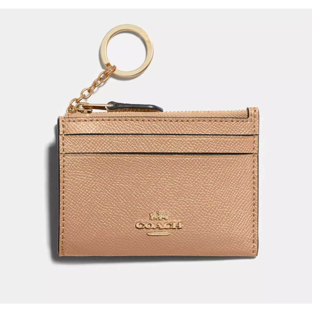 Coach Mini Skinny Id Case Gold/Taupe
