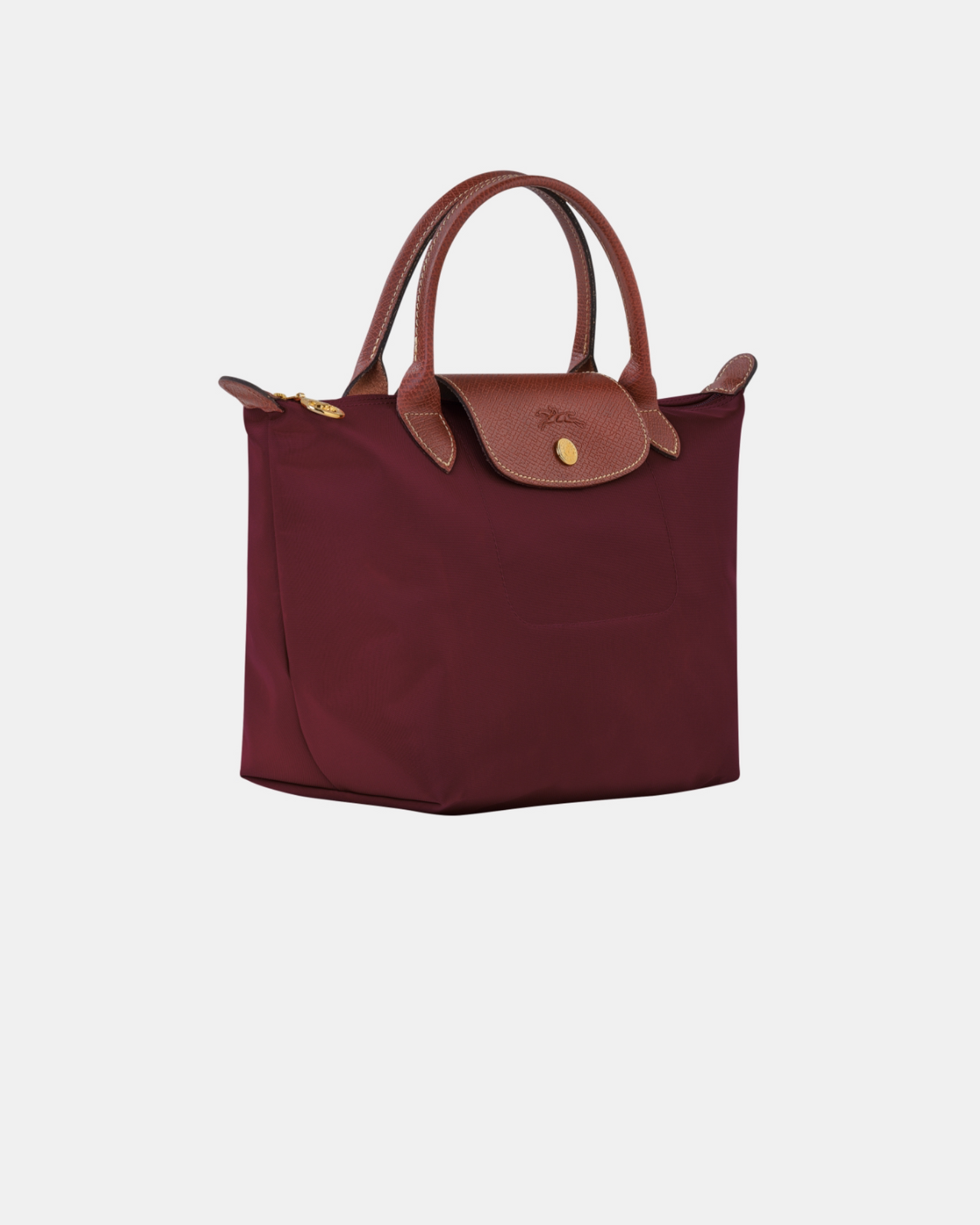Longchamp Le Pliage Original S Handbag - Burgundy- Recycled Canvas