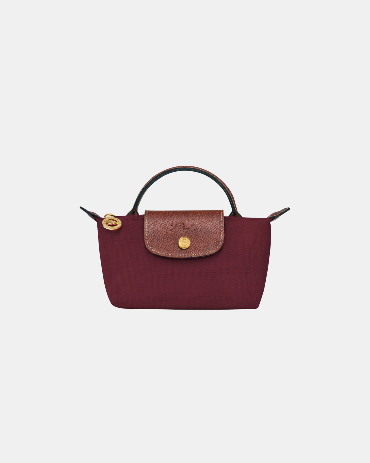 Longchamp Le Pliage Original Pouch with Handle - Burgundy - Recycled Canvas