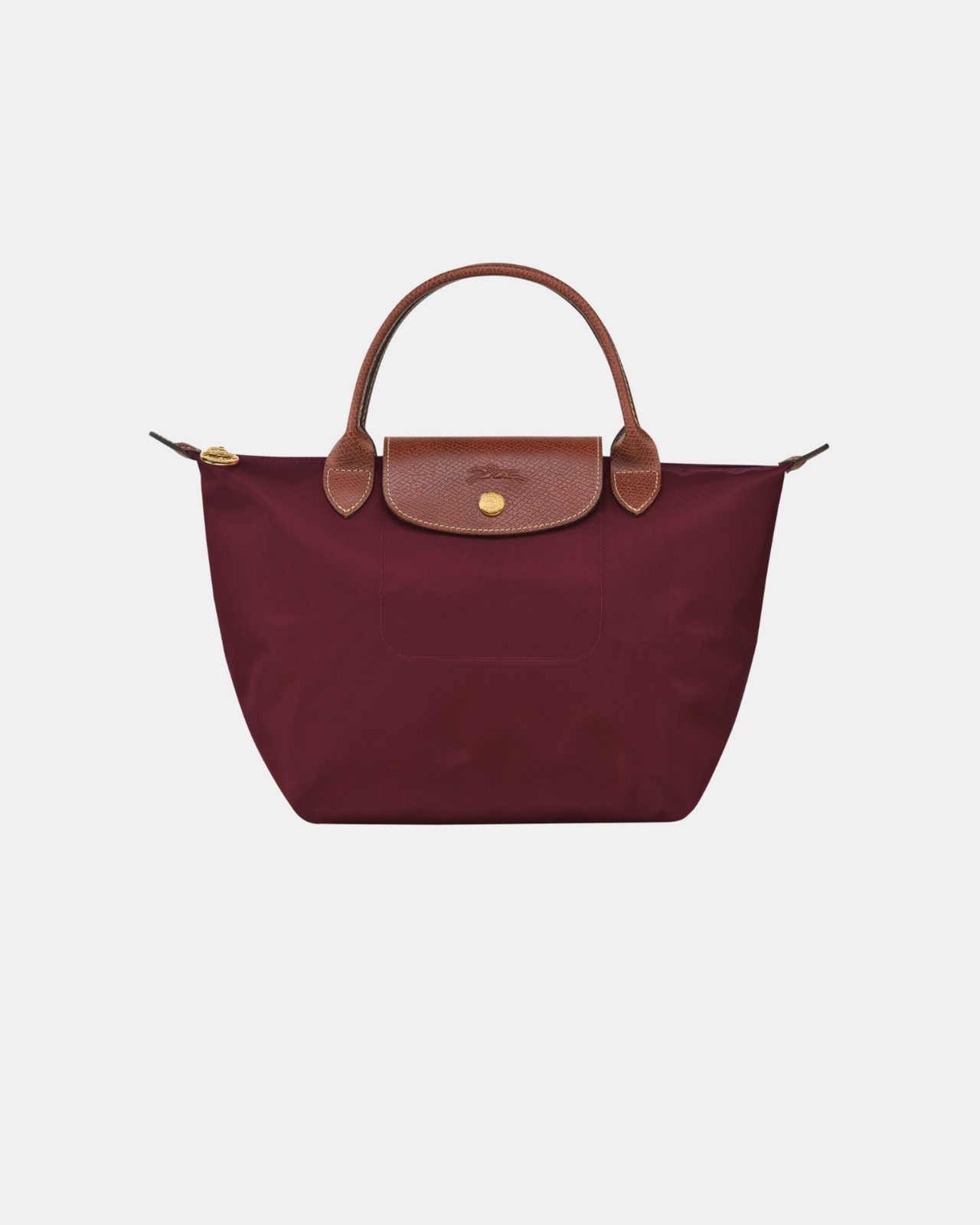 Longchamp Le Pliage Original S Handbag - Burgundy- Recycled Canvas